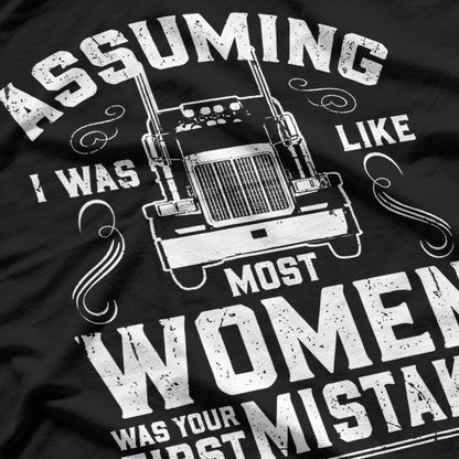 Woman Trucker Female Truck Driver T-Shirt