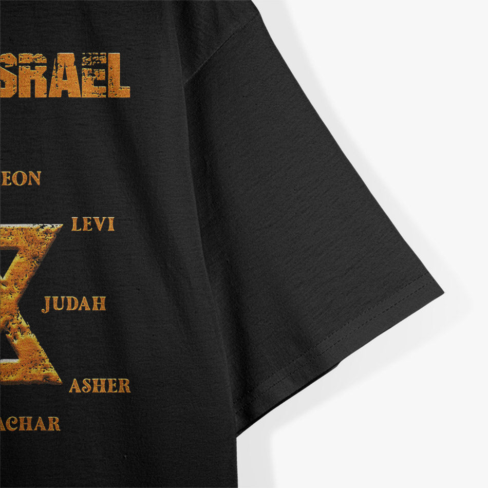 Twelve Tribes of Israel – Hebrew Heritage Symbol Love T-Shirt