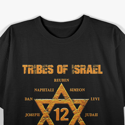 Twelve Tribes of Israel – Hebrew Heritage Symbol Love T-Shirt