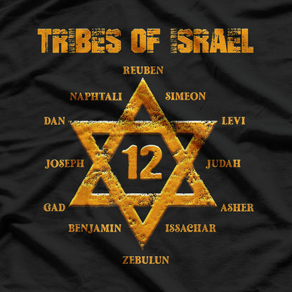 Twelve Tribes of Israel – Hebrew Heritage Symbol Love T-Shirt