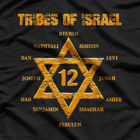 Twelve Tribes of Israel – Hebrew Heritage Symbol Love T-Shirt