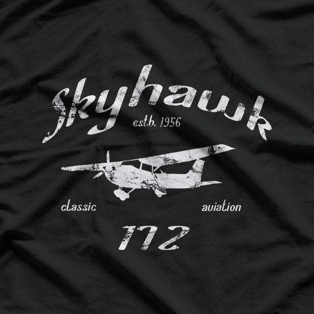Skyhawk Airplane: Classic Cessna Pilot T-Shirt