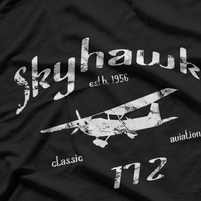 Skyhawk Airplane: Classic Cessna Pilot T-Shirt