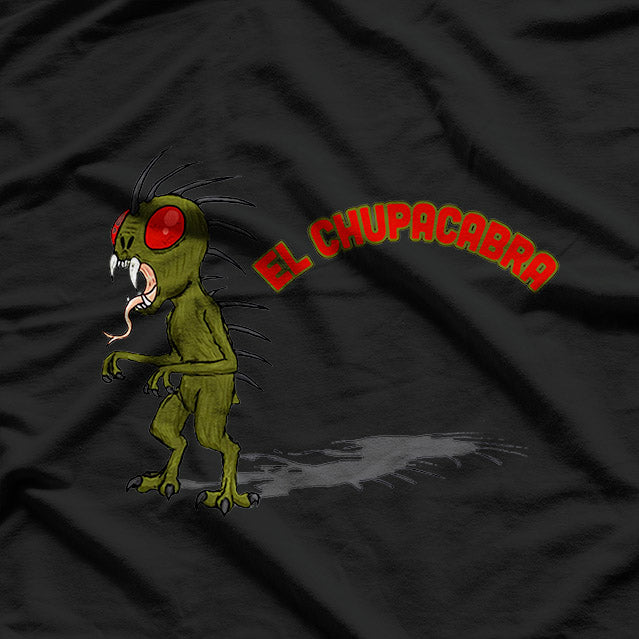El Chupacabra, Fangs Bared & Red Eyes - Mexican Mythology T-Shirt