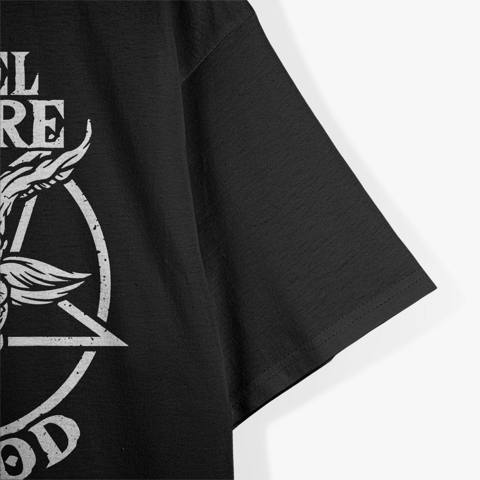 I Kneel Before No God Baphomet Pentagram Gothic & Satanic T-Shirt