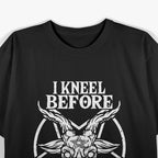 I Kneel Before No God Baphomet Pentagram Gothic & Satanic T-Shirt