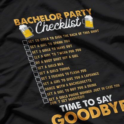 Bachelor Party Drinking Squad Funny Groomsmen T-Shirt