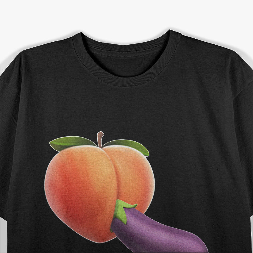 Dirty Humor - The Peach and Eggplant with a Playful Twist T-Shirt