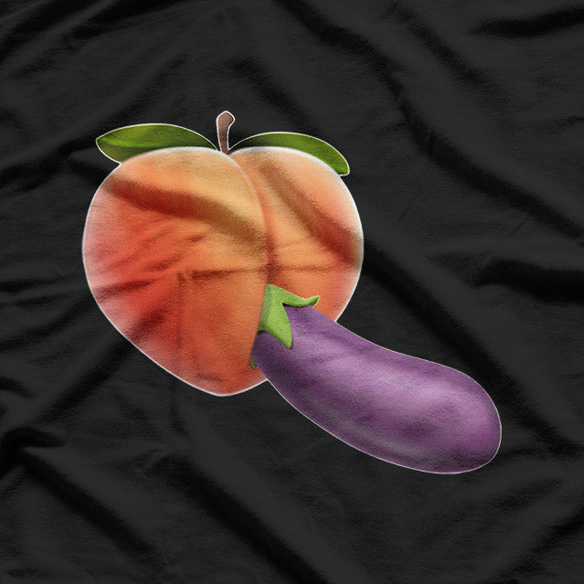 Dirty Humor - The Peach and Eggplant with a Playful Twist T-Shirt