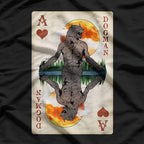 Dogman Playing Card Design Cryptid Urban Legend Creepy T-Shirt