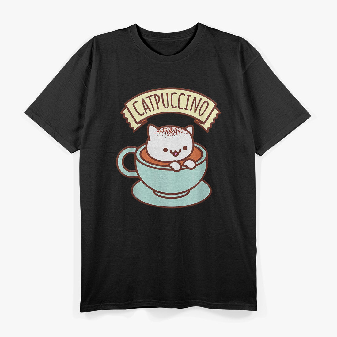 Funny Kawaii Cat - Catpuccino Vibes T-Shirt