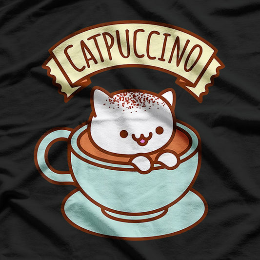 Funny Kawaii Cat - Catpuccino Vibes T-Shirt