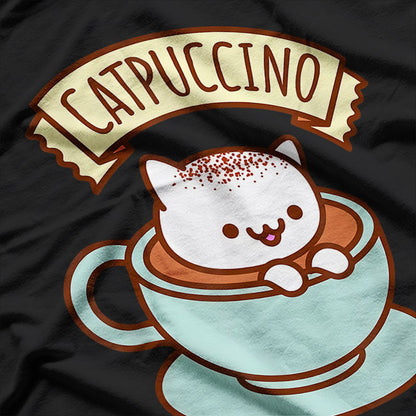 Funny Kawaii Cat - Catpuccino Vibes T-Shirt