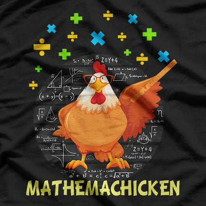 Mathemachicken Funny Chicken Math T-Shirt