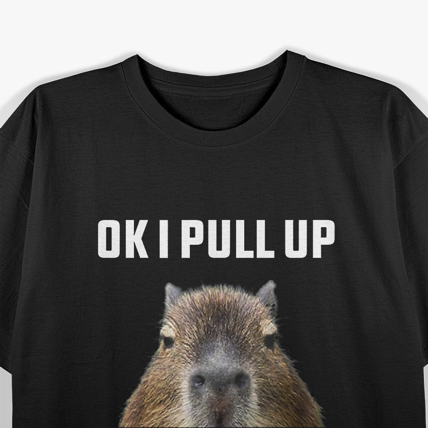 Ok, I Pull Up - Capybara Vibes T-Shirt