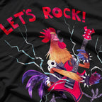 Rock Rooster Chicken - Playing Heavy Metal Guitar Funny T-Shirt