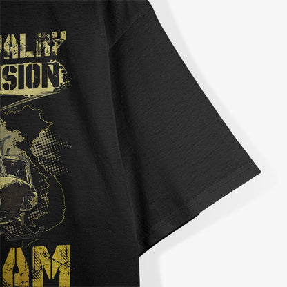 UH-1 Huey Helicopter 1st Division Vietnam Veteran T-Shirt