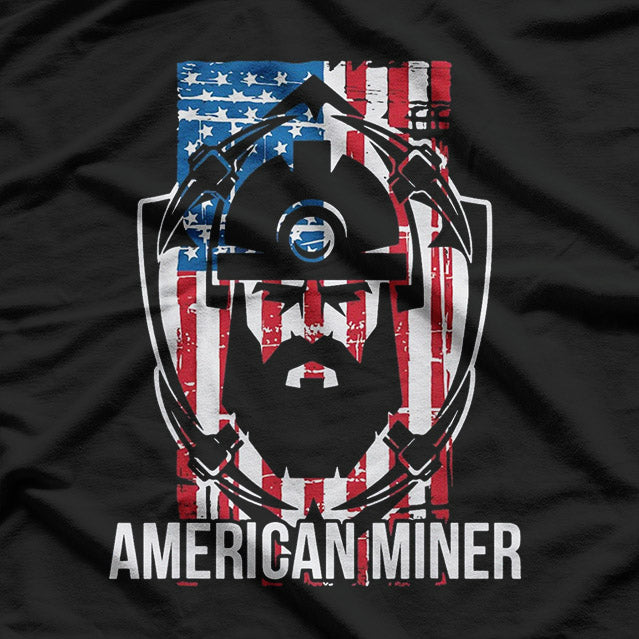 American Coal Miner  Proud Underground Mining T-Shirt