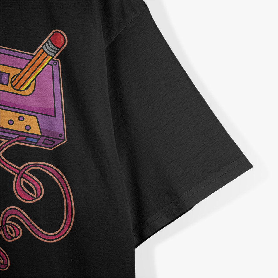 80s Cassette Pencil: Retro Vibes T-Shirt