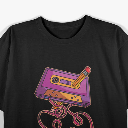 80s Cassette Pencil: Retro Vibes T-Shirt