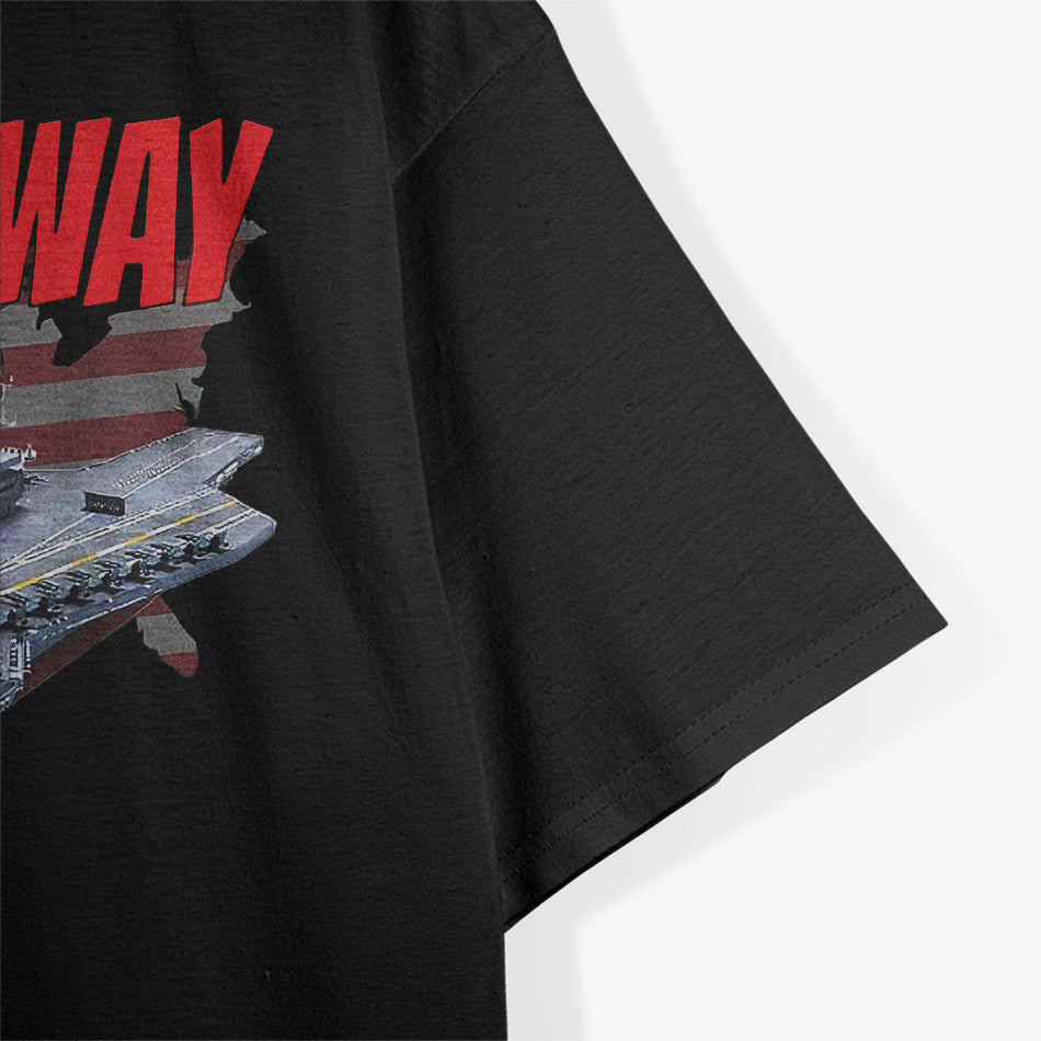 Aircraft Carrier USA Flag Naval Pride T-Shirt