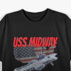 Aircraft Carrier USA Flag Naval Pride T-Shirt