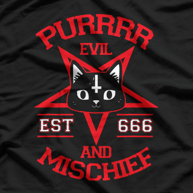 Purr Evil Funny Mischievous Cat T-Shirt
