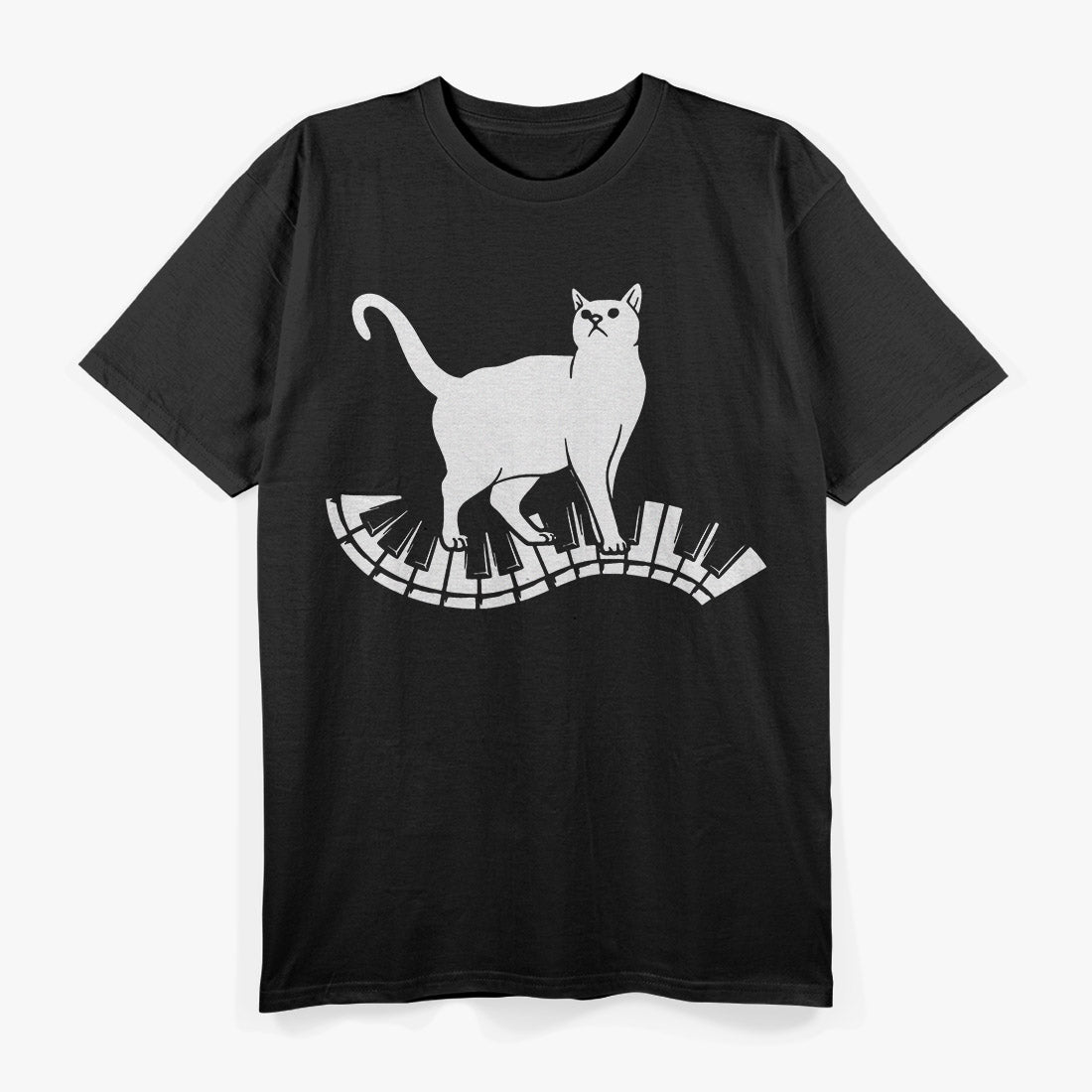 Cat Composer Funny Piano Music Lover Humor T-Shirt