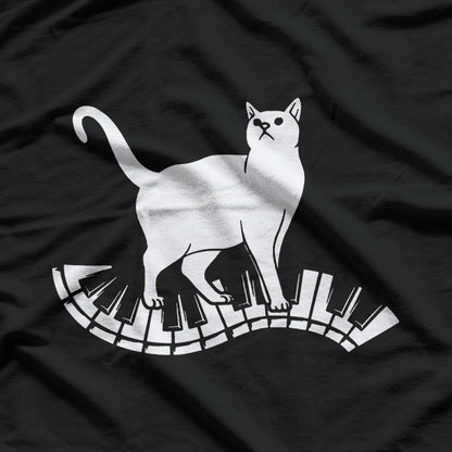 Cat Composer Funny Piano Music Lover Humor T-Shirt