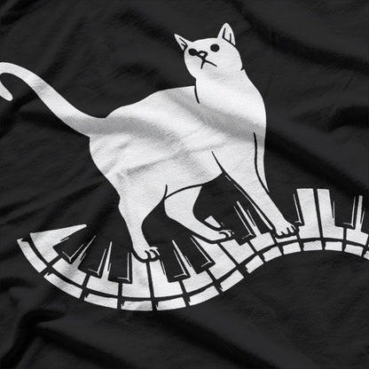 Cat Composer Funny Piano Music Lover Humor T-Shirt