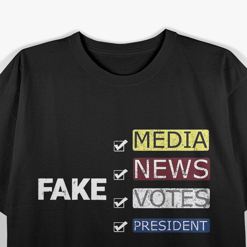 Fake Media - Bold and Funny Satirical Humor T-Shirt