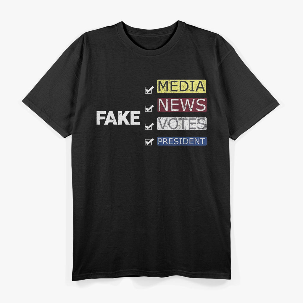 Fake Media - Bold and Funny Satirical Humor T-Shirt