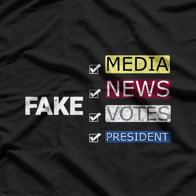 Fake Media - Bold and Funny Satirical Humor T-Shirt