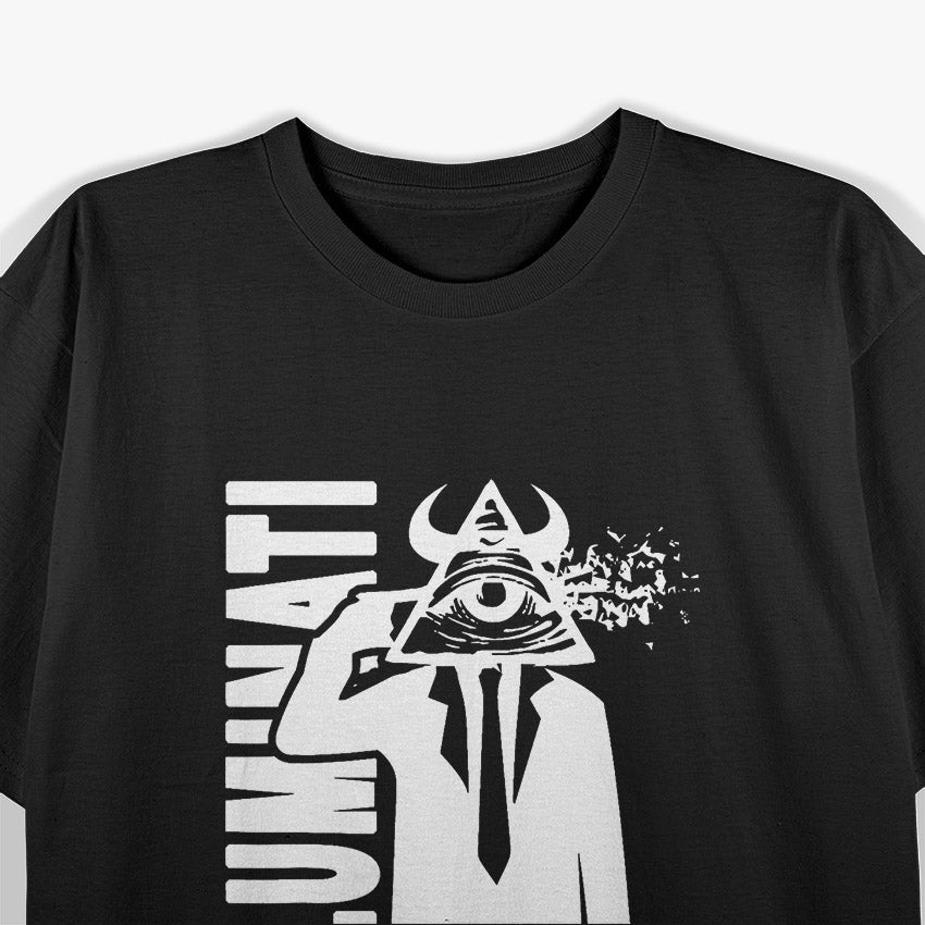 Delete The Elite Anti-Illuminati Conspiracy Symbol Graphic T-Shirt