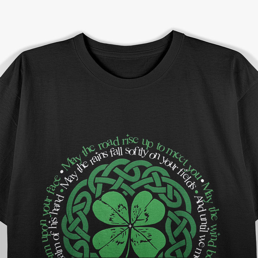 Irish Blessing: Celtic Knot & 4-Leaf Clover T-Shirt