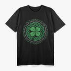 Irish Blessing: Celtic Knot & 4-Leaf Clover T-Shirt
