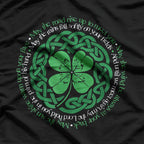 Irish Blessing: Celtic Knot & 4-Leaf Clover T-Shirt