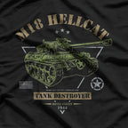 M18 Hellcat – WWII Tank Destroyer Military Veteran T-Shirt