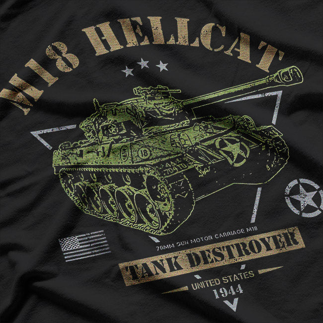 M18 Hellcat – WWII Tank Destroyer Military Veteran T-Shirt