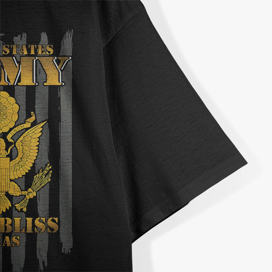 United States Army Fort Bliss Texas Vintage American Flag T-Shirt