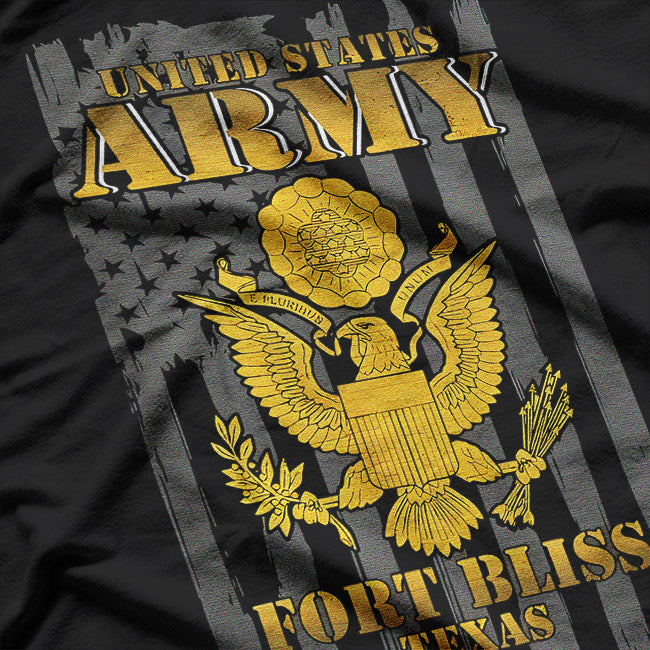 United States Army Fort Bliss Texas Vintage American Flag T-Shirt
