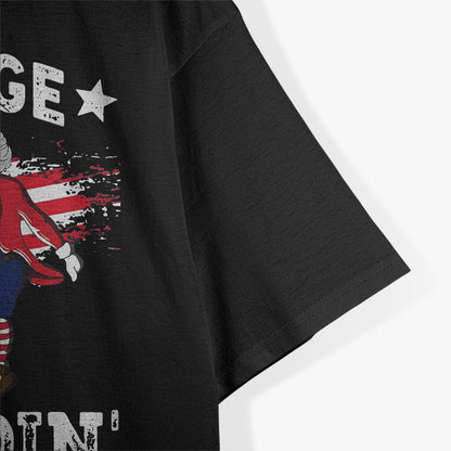 4th of July George Washington Griddy George Griddin' for Freedom T-Shirt