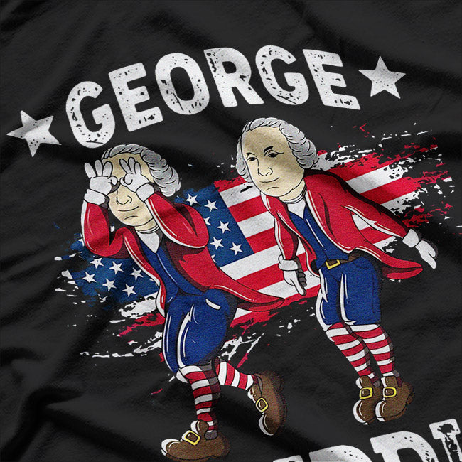 4th of July George Washington Griddy George Griddin' for Freedom T-Shirt