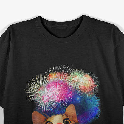 4th Of July Fireworks Cat Best Design T-Shirt