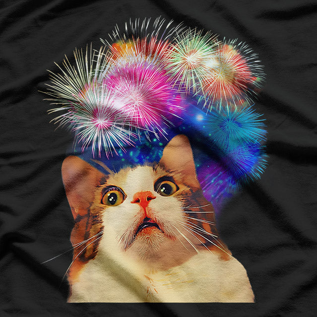 4th Of July Fireworks Cat Best Design T-Shirt