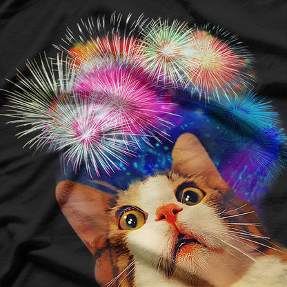 4th Of July Fireworks Cat Best Design T-Shirt