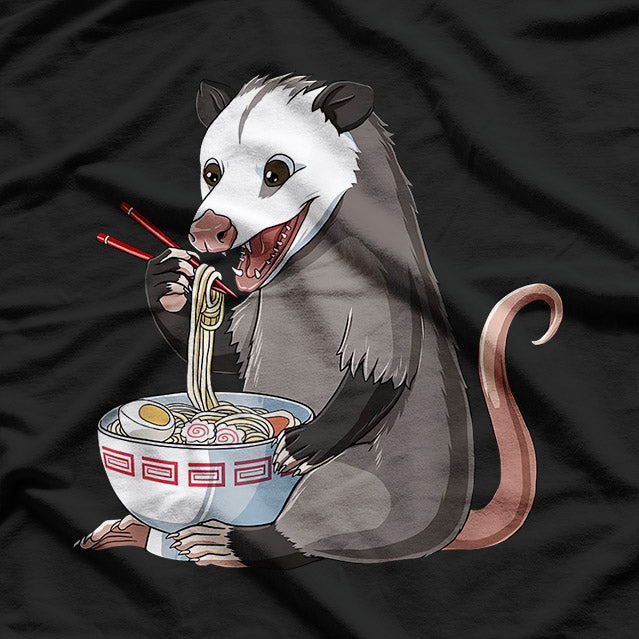 Funny Japanese Cute Ramen Opossum T-Shirt