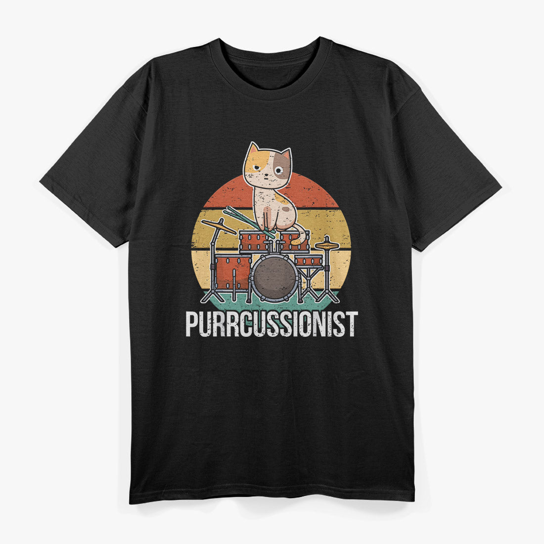 Funny Cat Drummer Percussion Enthusiast T-Shirt