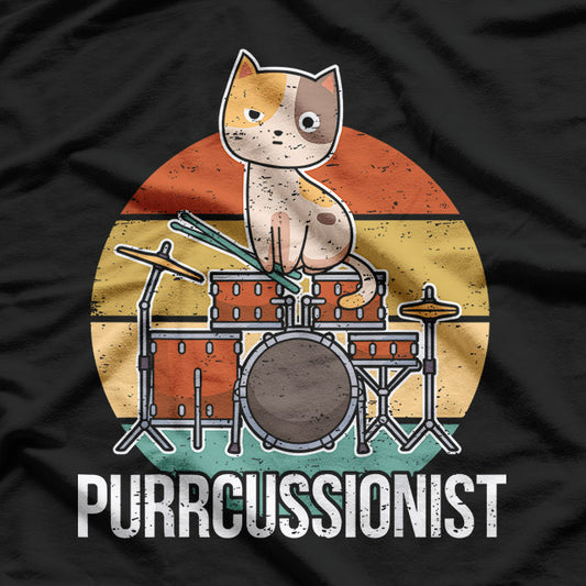 Funny Cat Drummer Percussion Enthusiast T-Shirt