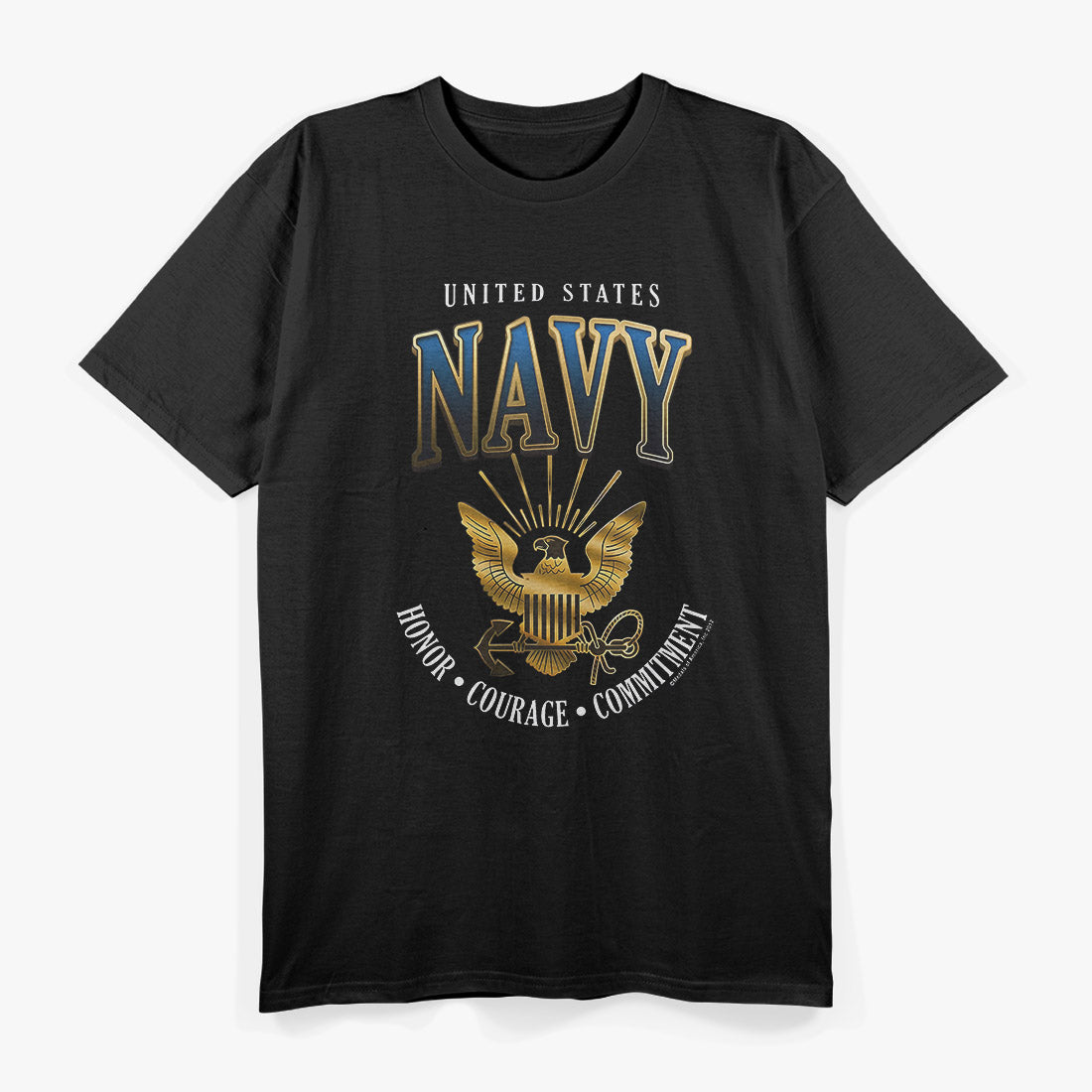 United States Navy Honor Courage Commitment Veteran Gift T-Shirt